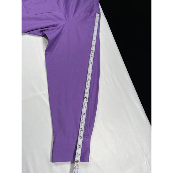 Van Heusen SKU 7587 Mens Purple Long Sleeve Button Down Shirt Size 17.5 - Picture 7 of 11